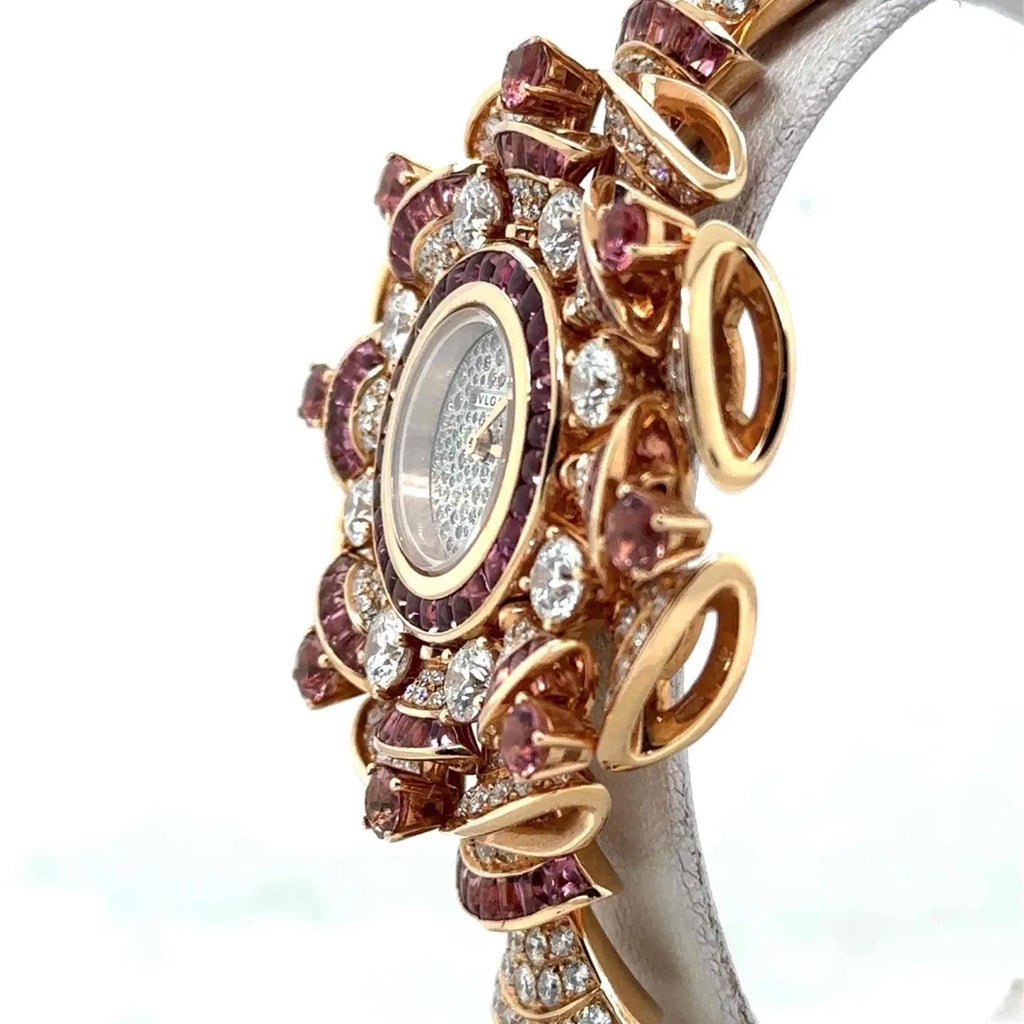 Bvlgari Diva Dream Quartz 39mm 18k Rose Gold Diamonds / Sapphire Ladies 102562