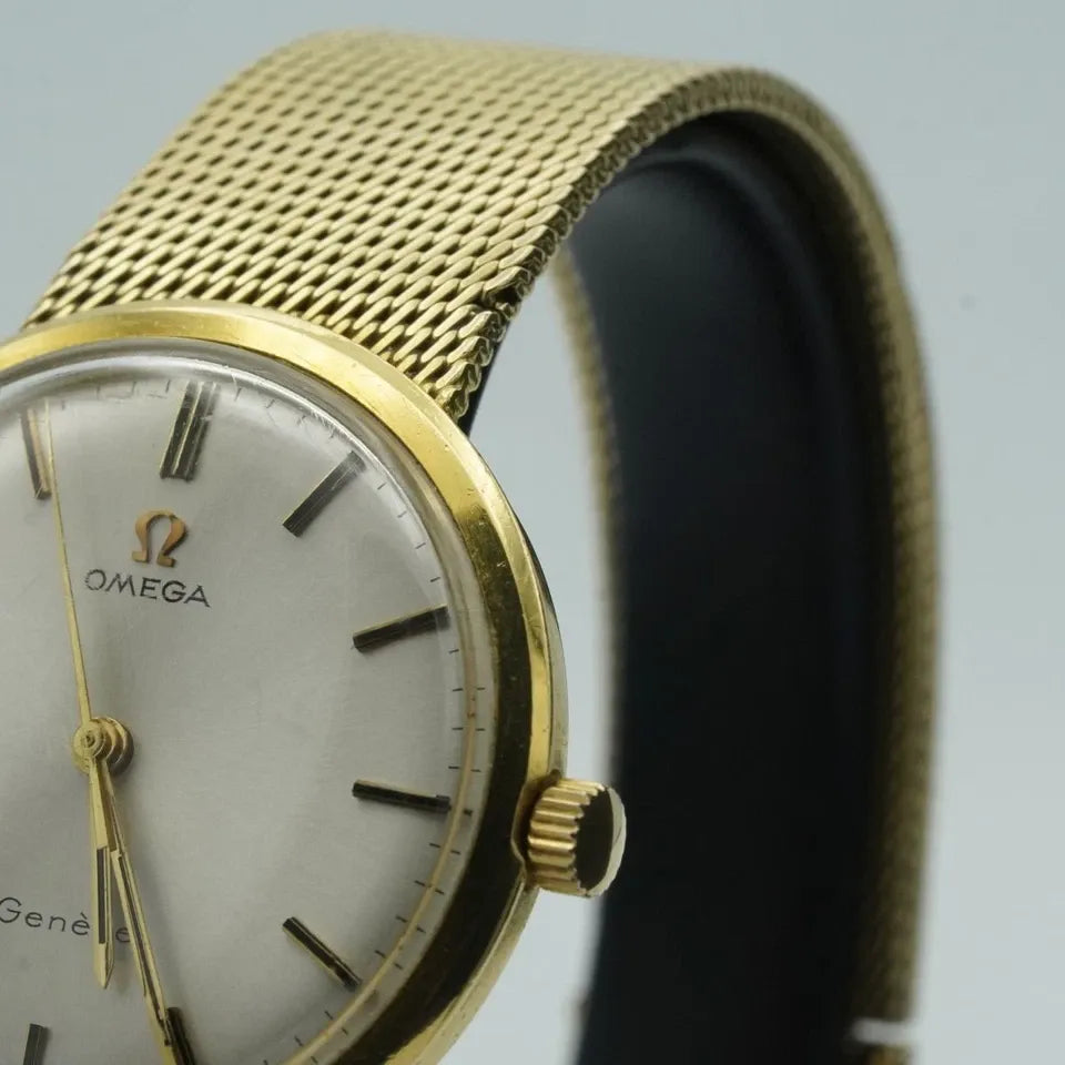 OMEGA Geneve Manual Wind Men's Watch 35MM 14K 585 Yellow Gold OM388 66 Gr