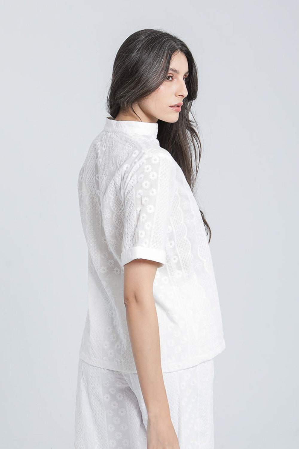 Bermuda en broderie anglaise