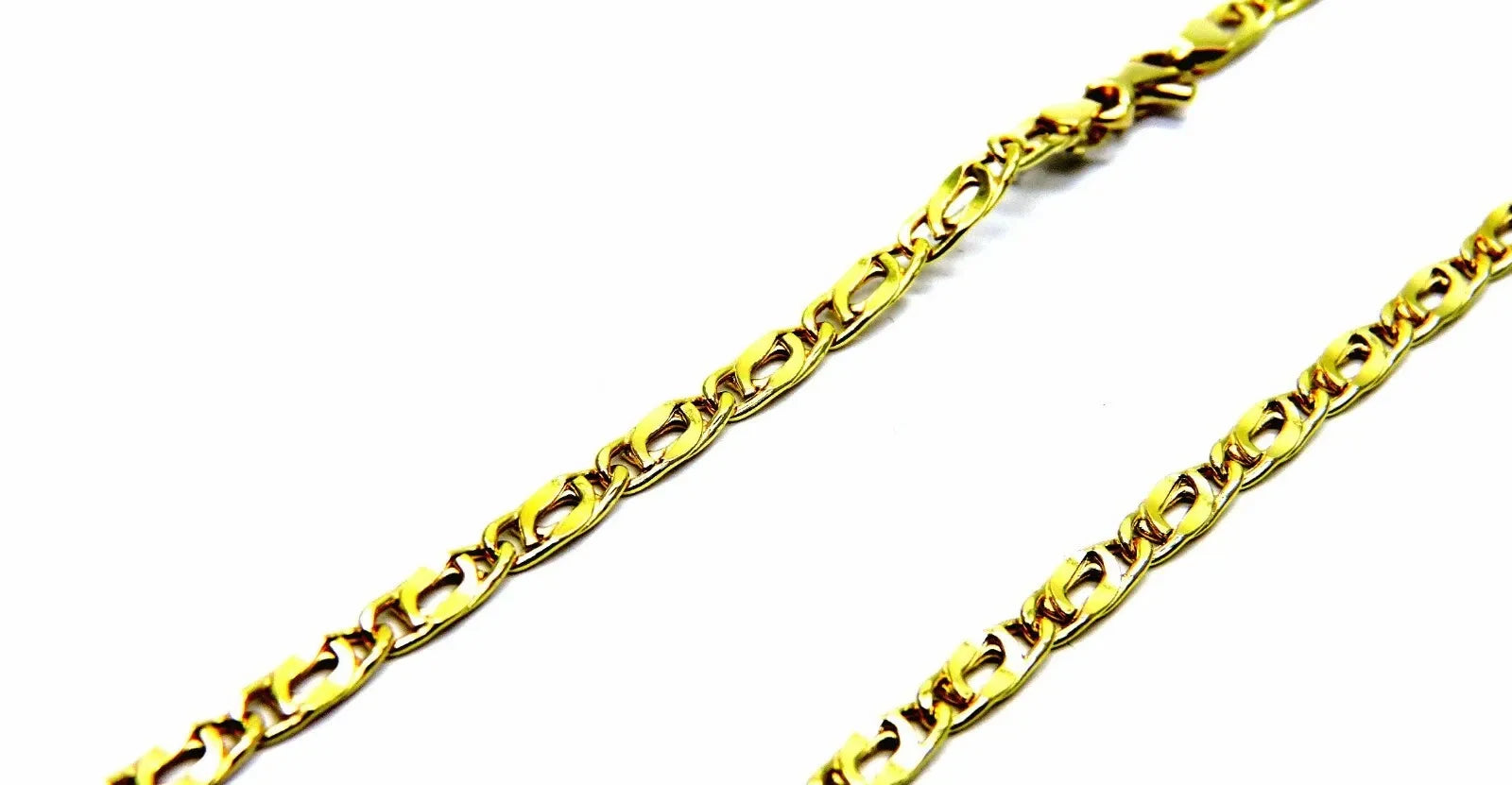 18K Yellow Gold 750/1000 Necklace Unisex Men's Pernice Pinzée Chain 50 Cm