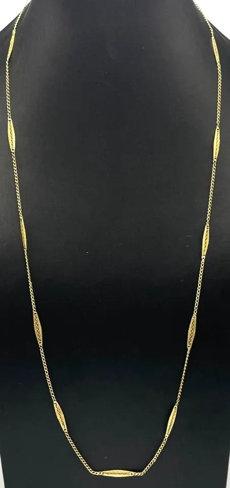 Women's Vintage 1940s Solid 18K Gold Necklace Made in Italy