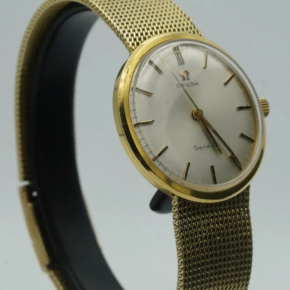 OMEGA Geneve Manual Wind Men's Watch 35MM 14K 585 Yellow Gold OM388 66 Gr