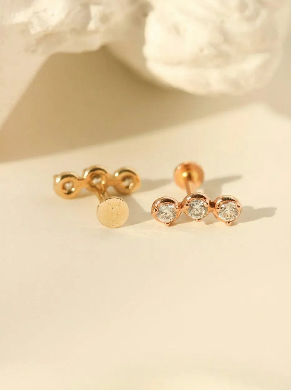14K Gold Diamond Crawler Earring Nose/Ear Expensive
