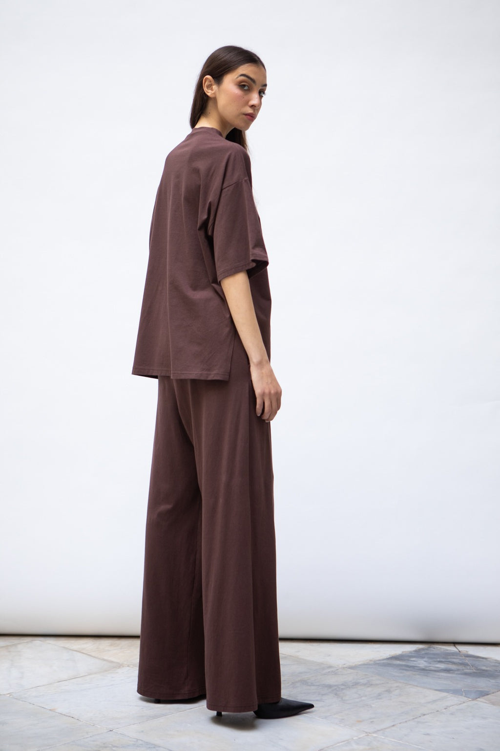 Ensemble T-shirt oversize brodé + pantalon