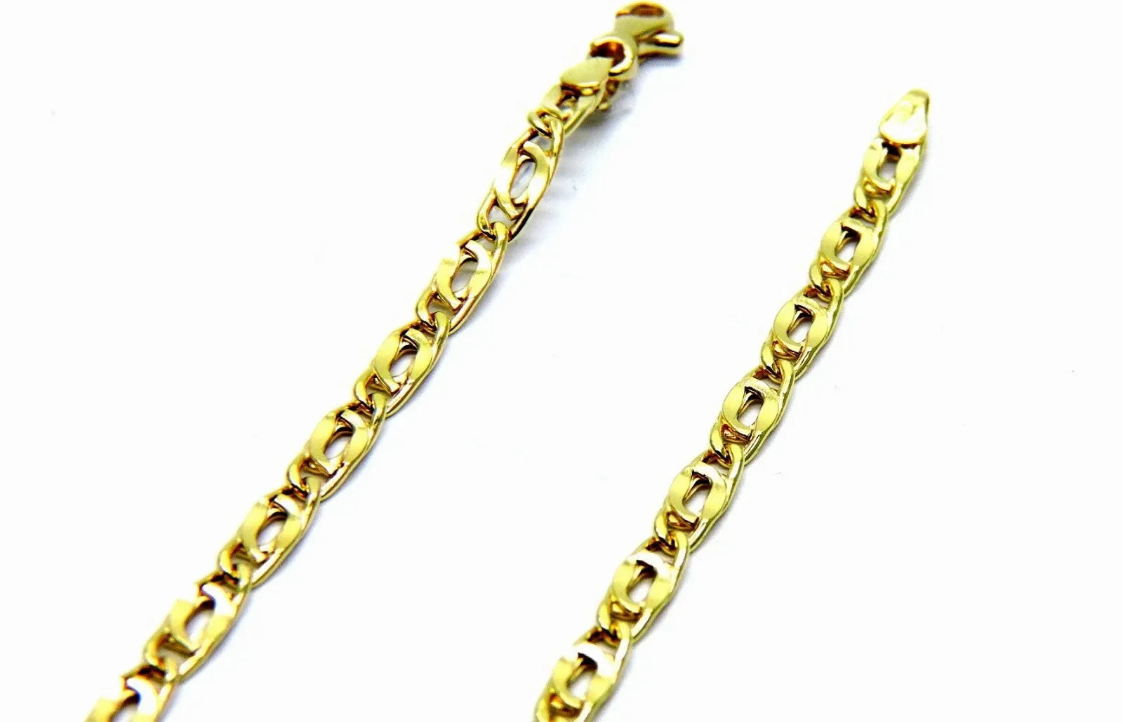 18K Yellow Gold 750/1000 Necklace Unisex Men's Pernice Pinzée Chain 50 Cm