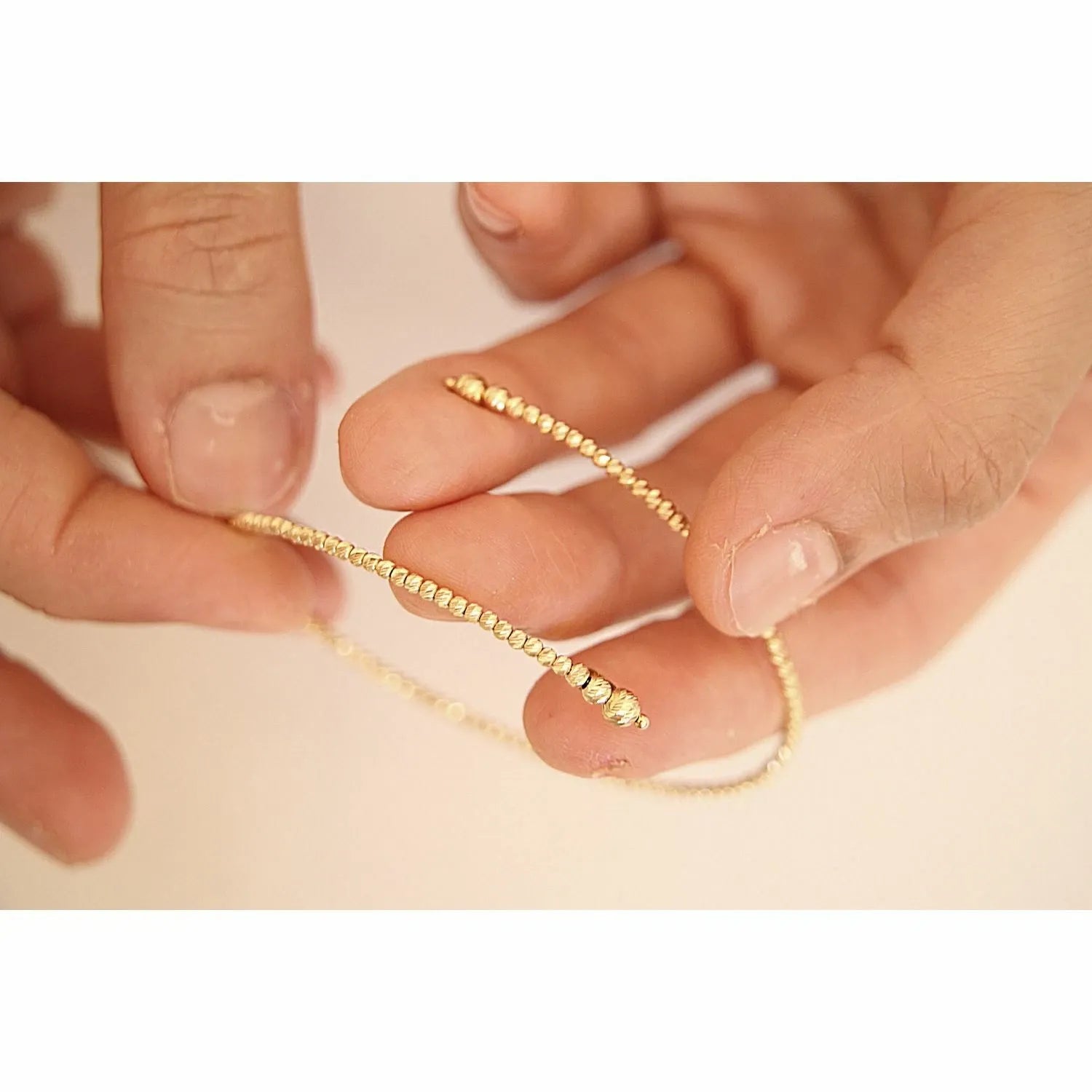 Women's 18K Yellow Gold 750 Italian Diamond-Cut Cuff Bracelet