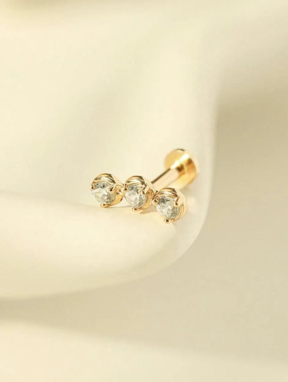 14K Gold Diamond Crawler Earring Nose/Ear Expensive