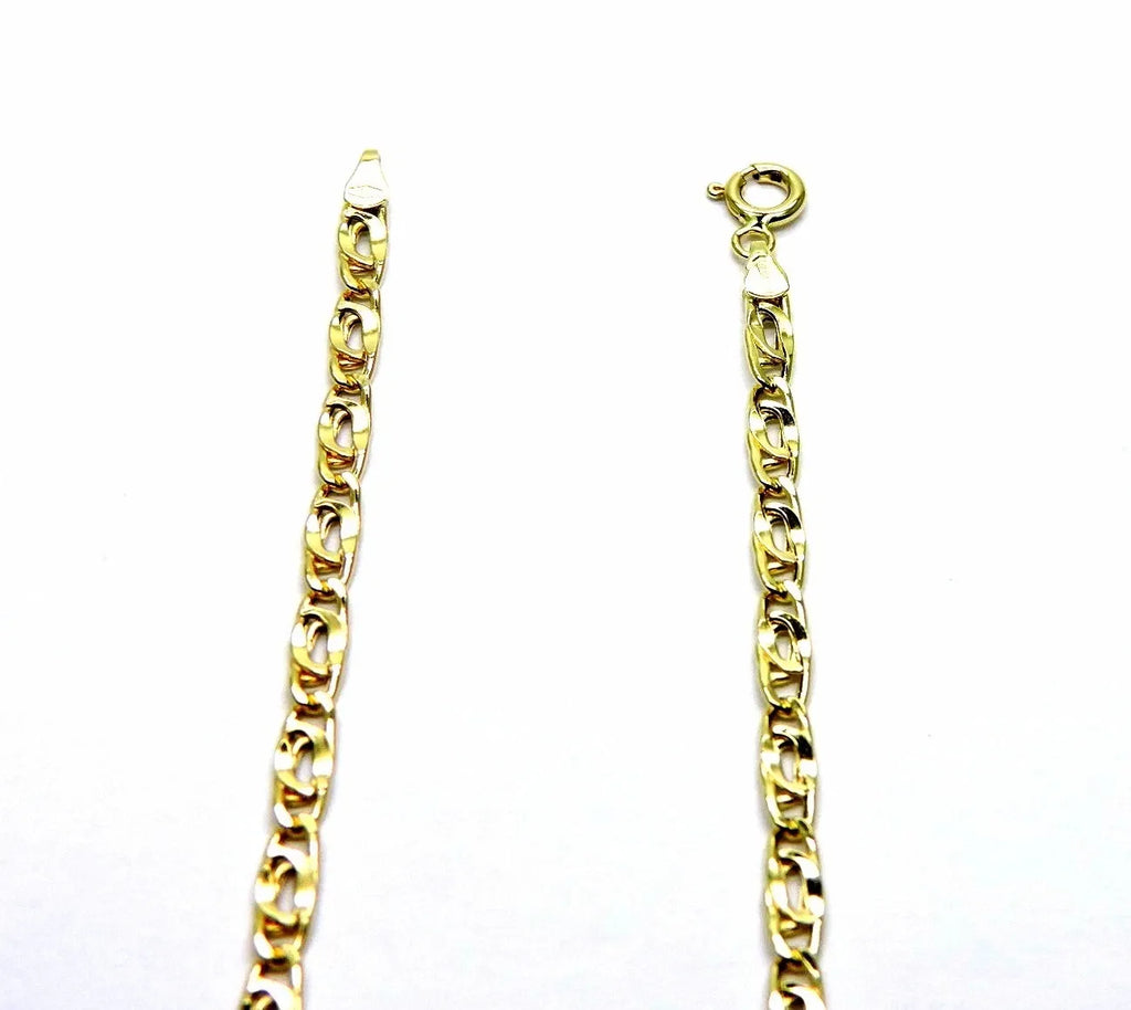 18K Yellow Gold 750/1000 Necklace Unisex Men's Pernice Pinzée Chain 50 Cm