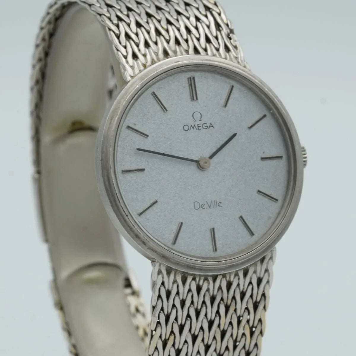 OMEGA De Ville Manual Winding Men's Watch 35MM 18K 750 White Gold 7271098