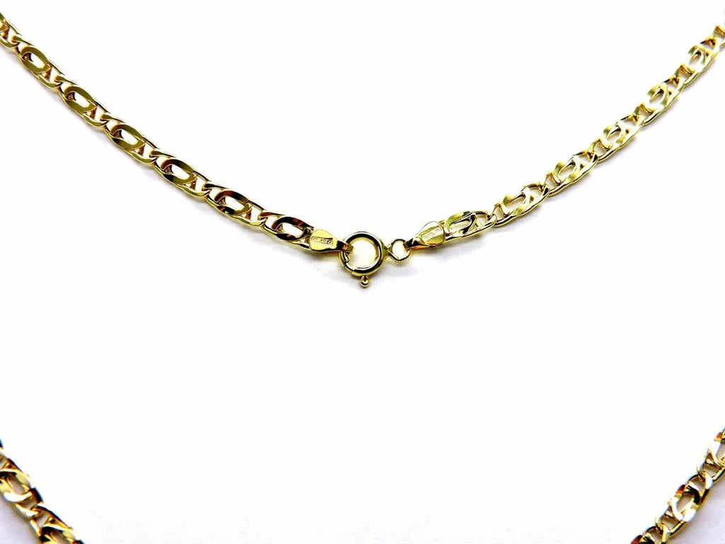 18K Yellow Gold 750/1000 Necklace Unisex Men's Pernice Pinzée Chain 50 Cm