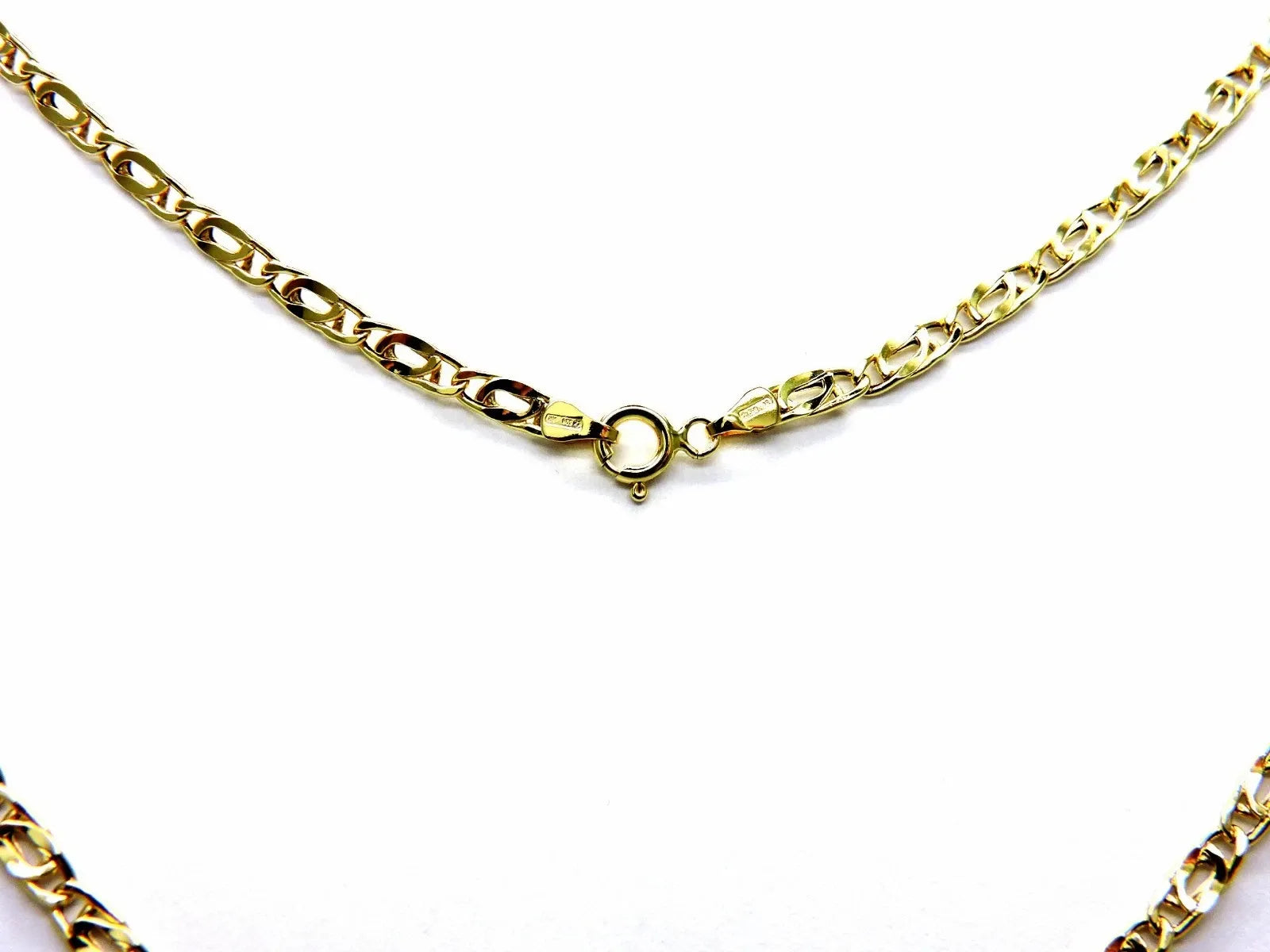 18K Yellow Gold 750/1000 Necklace Unisex Men's Pernice Pinzée Chain 50 Cm