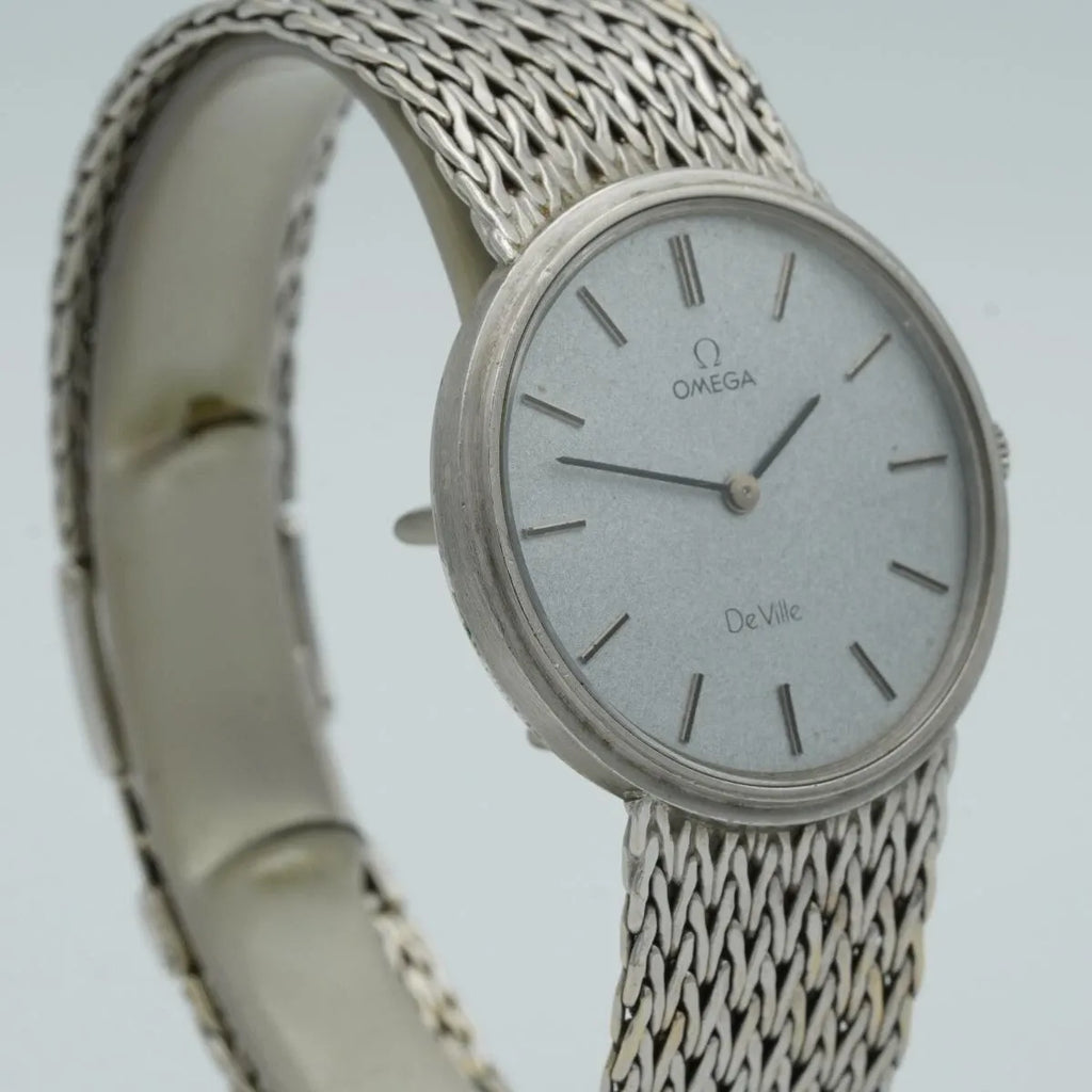 OMEGA De Ville Manual Winding Men's Watch 35MM 18K 750 White Gold 7271098