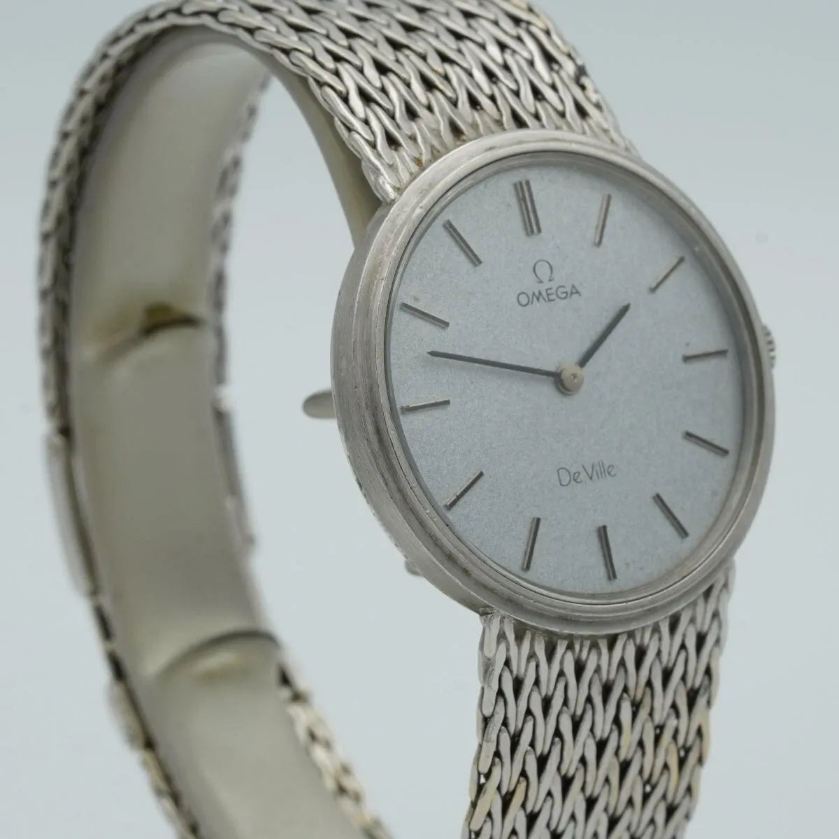 OMEGA De Ville Manual Winding Men's Watch 35MM 18K 750 White Gold 7271098