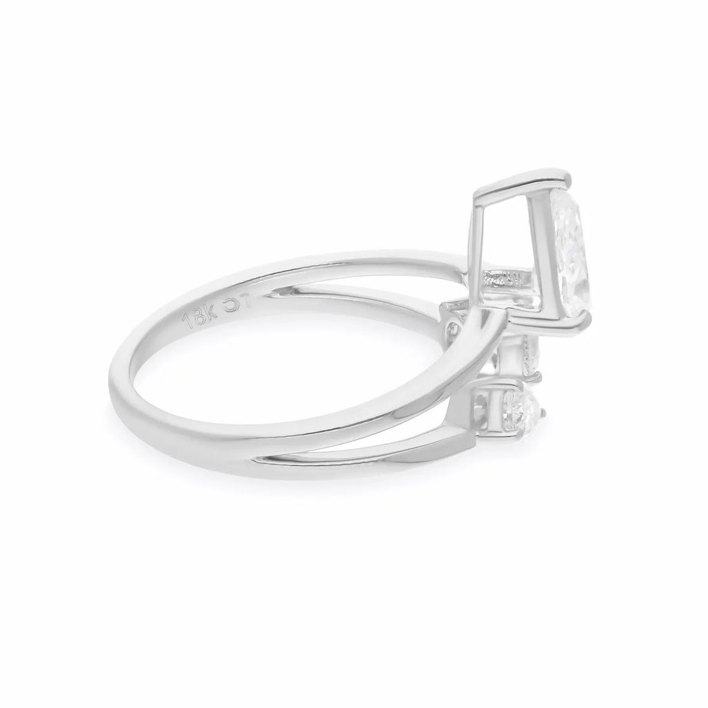 1.16 Ct Natural SI/H Round Diamond Ring In 18k White Gold Gift