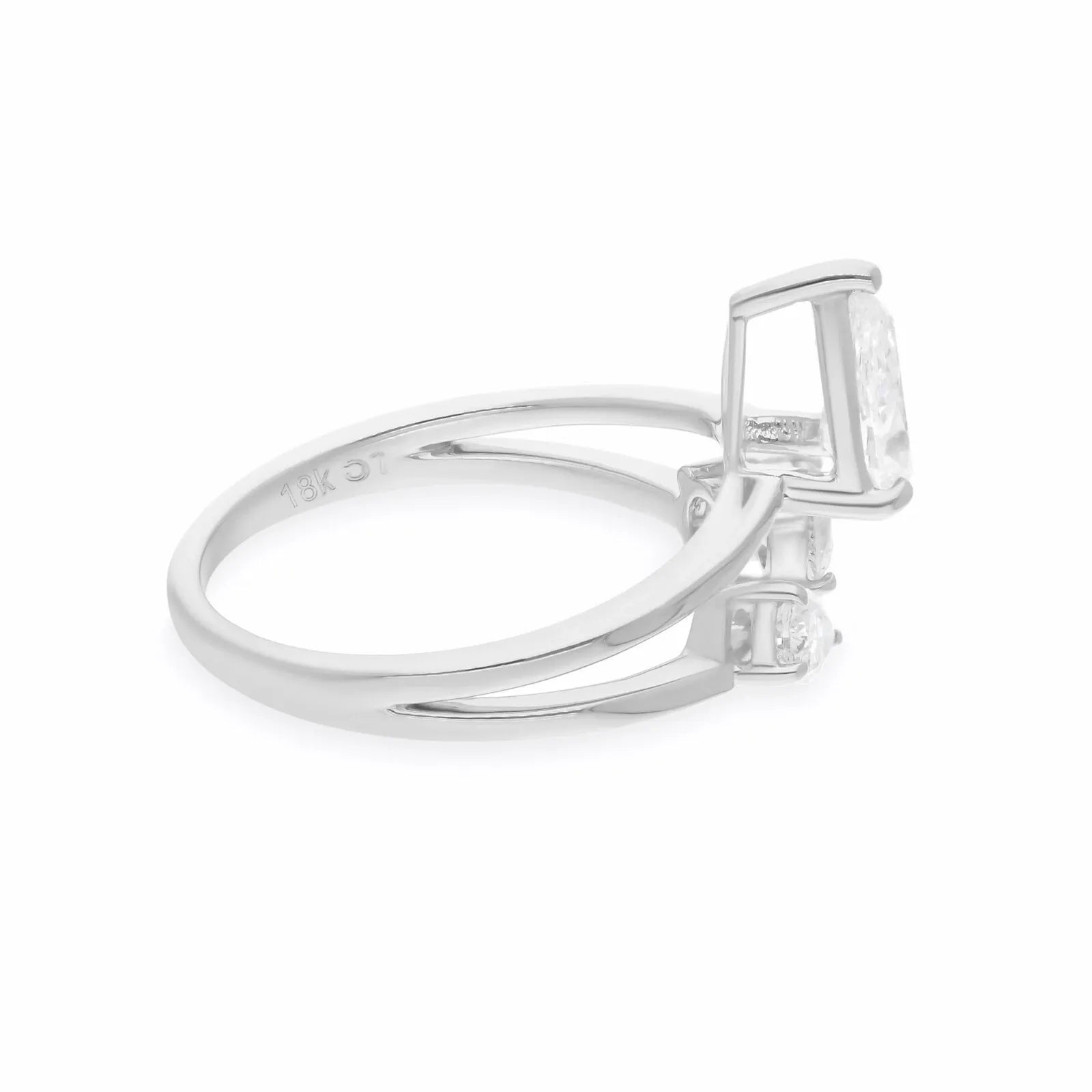 1.16 Ct Natural SI/H Round Diamond Ring In 18k White Gold Gift