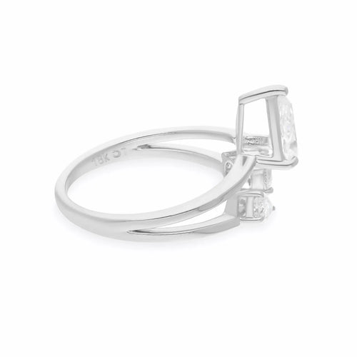 1.16 Ct Natural SI/H Round Diamond Ring In 18k White Gold Gift