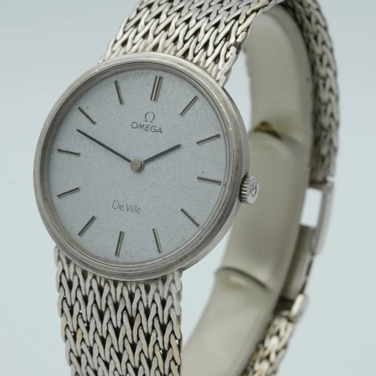 OMEGA De Ville Manual Winding Men's Watch 35MM 18K 750 White Gold 7271098