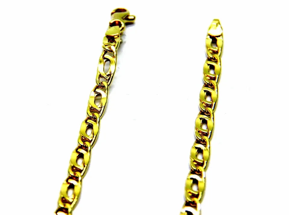 18K Yellow Gold 750/1000 Necklace Unisex Men's Pernice Pinzée Chain 50 Cm
