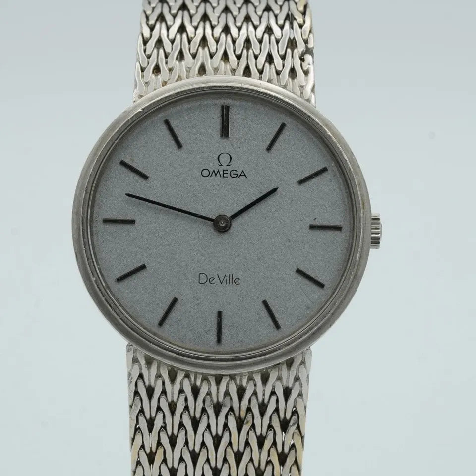 OMEGA De Ville Manual Winding Men's Watch 35MM 18K 750 White Gold 7271098
