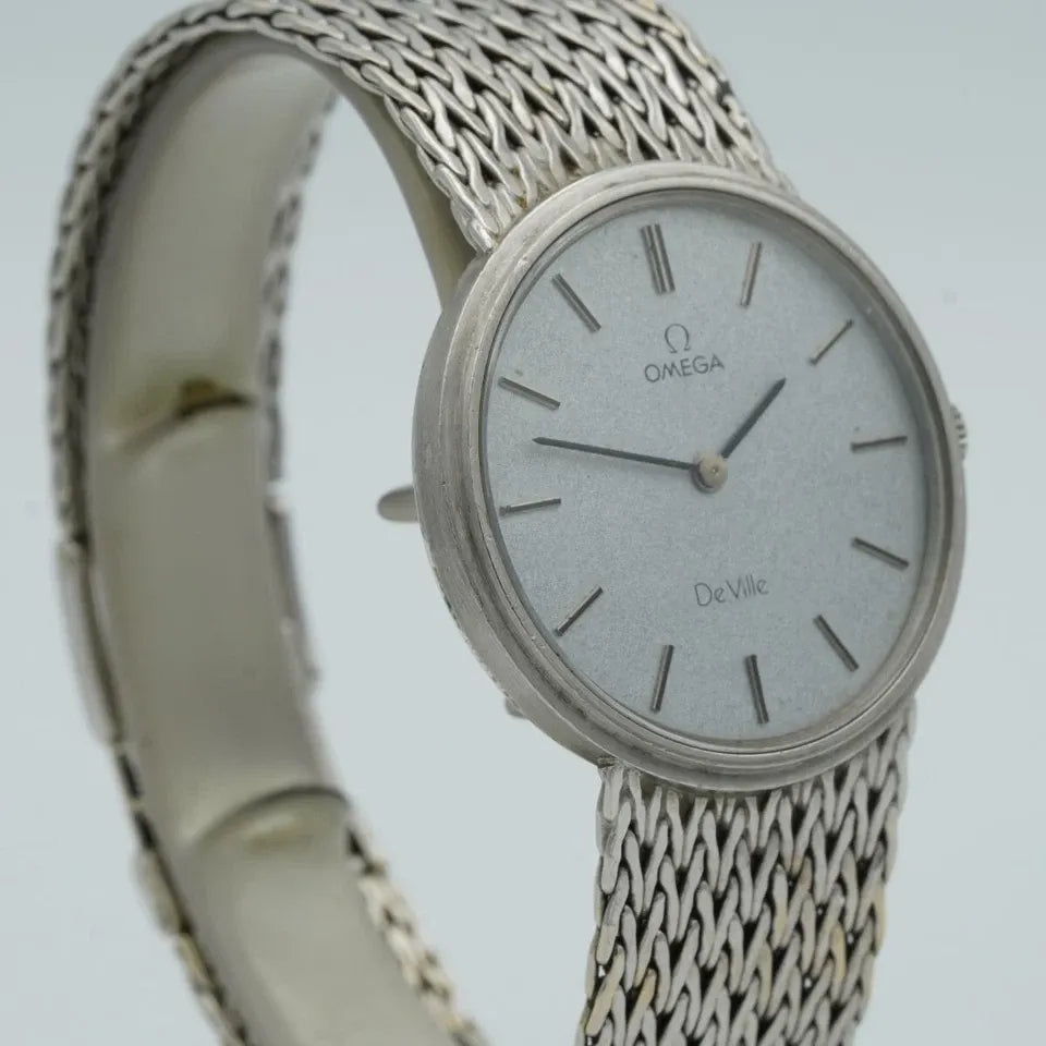 OMEGA De Ville Manual Winding Men's Watch 35MM 18K 750 White Gold 7271098