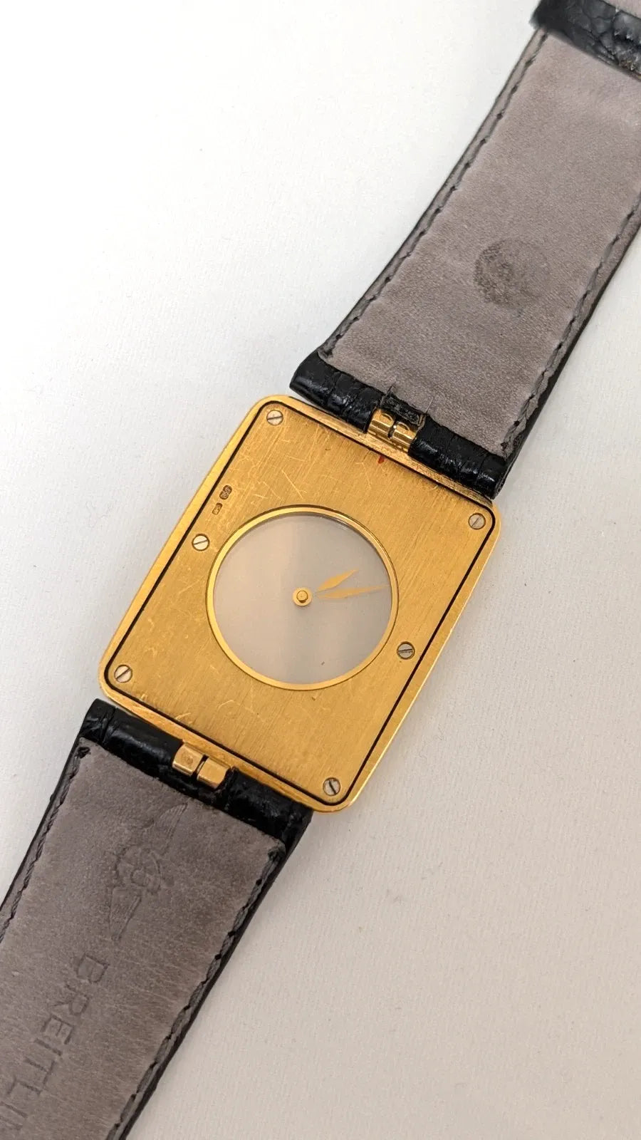 RARE OMEGA LA MAGIQUE SCARFACE 18K YELLOW GOLD QUARTZ WATCH 191.8523
