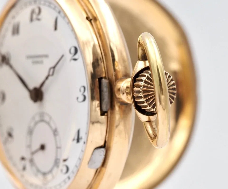 ERAX Swiss Quarter Repeater Pocket Watch, 14K Gold, 88.12g, 3-Cover