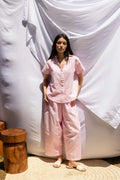 Ensemble lin chemise et pantalon wide leg