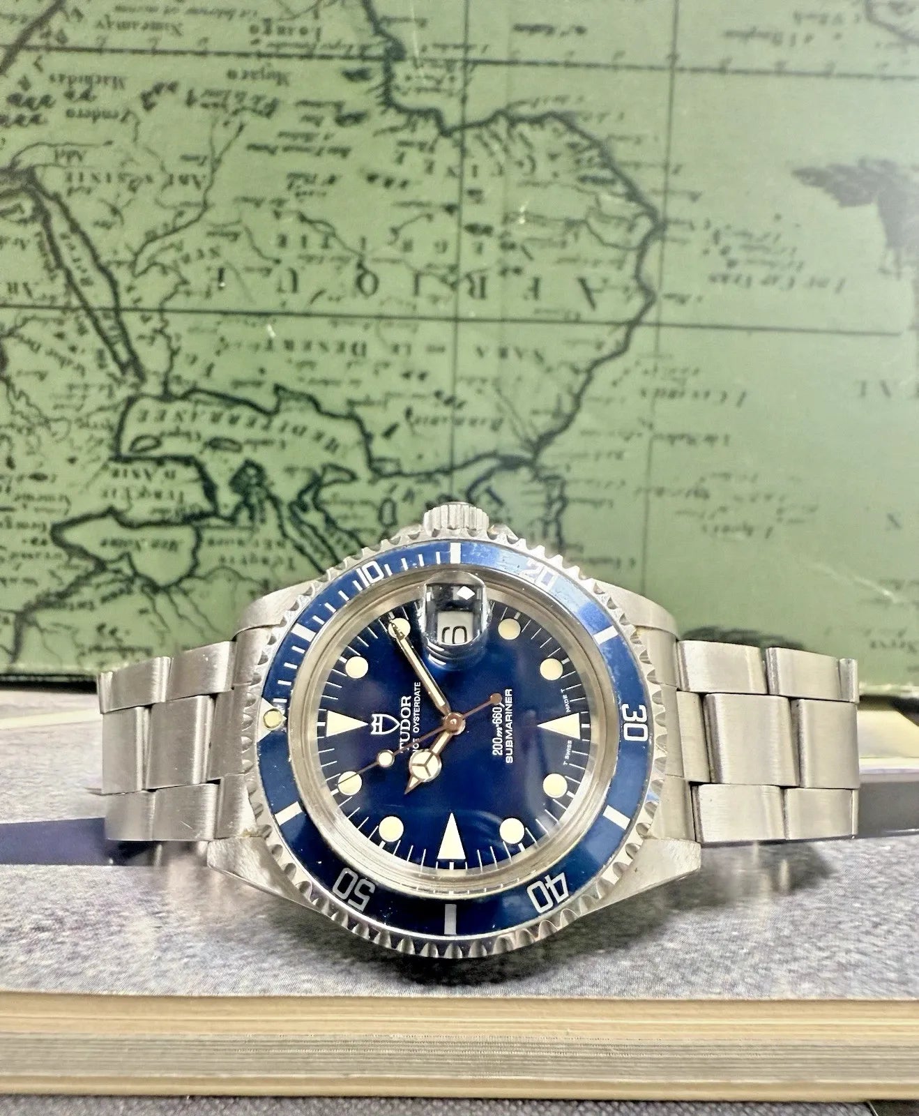 Men's Tudor Submariner 79090 blue - vintage 1990s - 40 mm - Tudor box + papers