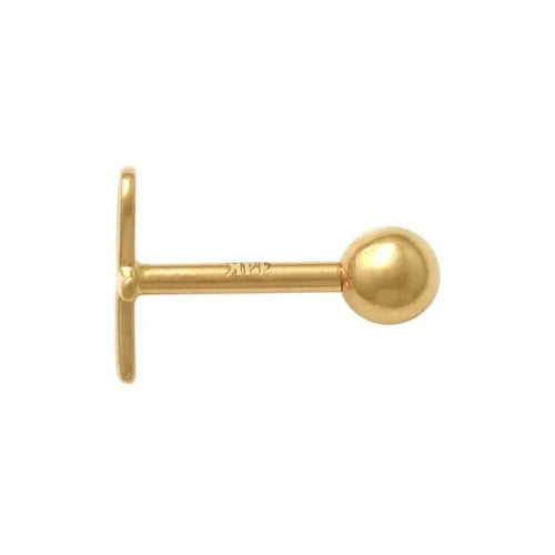 14K Solid Leaf Shape Nose/Ear Piercings Summer Jewelry For Women