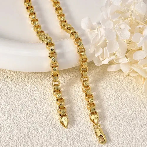 18 Carat Gold Necklace 750 Italy 45/50/55/60 cm Men Women Elegant Chain