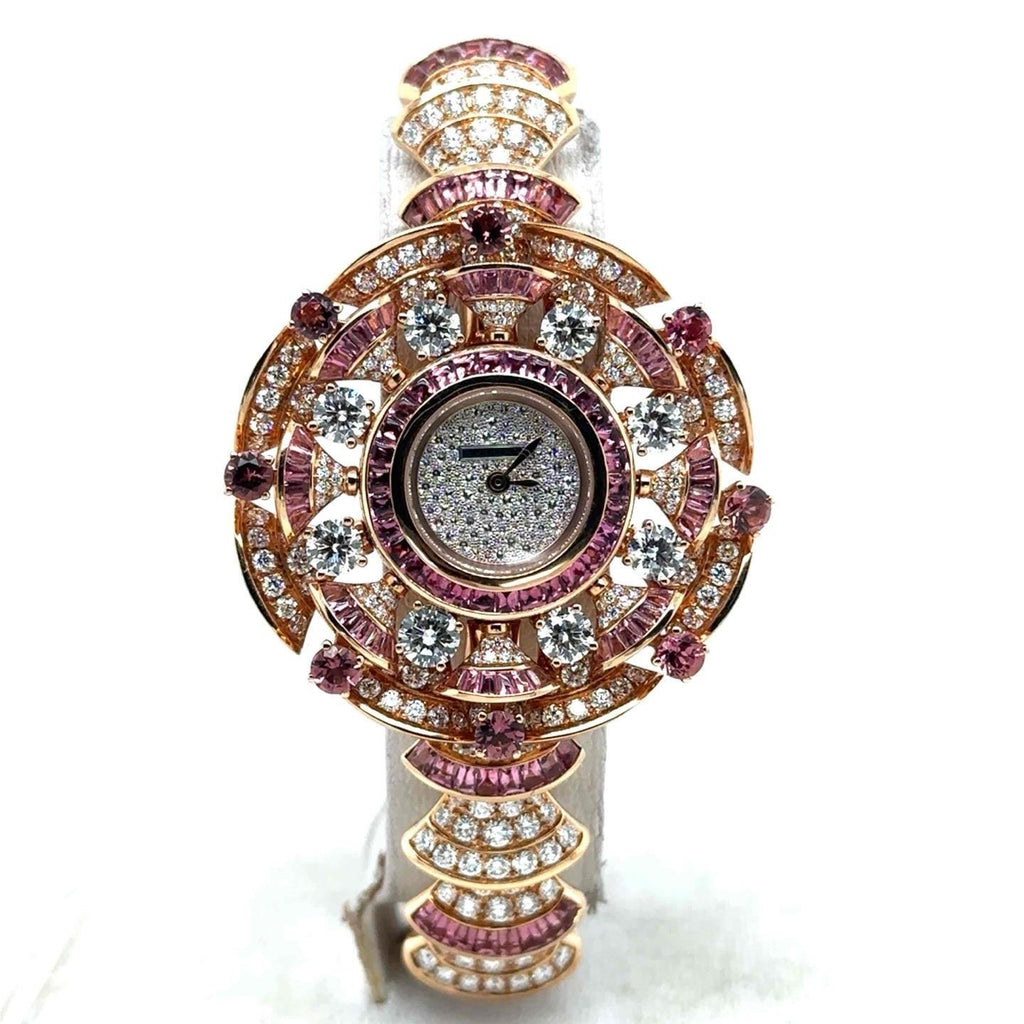 Bvlgari Diva Dream Quartz 39mm 18k Rose Gold Diamonds / Sapphire Ladies 102562