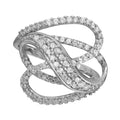 Women's 14K White Gold 0.85 ct Total Weight Round Diamond Cocktail Ring, Prong Set, Size 6