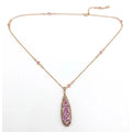 18kt Rose Gold "Crivelli Drop In Fantasy" Diamond and Sapphire Pendant Necklace