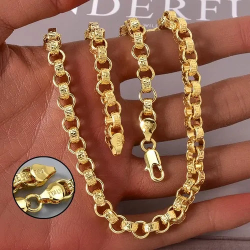 18 Carat Gold Necklace 750 Italy 45/50/55/60 cm Men Women Elegant Chain
