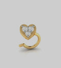 14K Solid Gold Nose Stud with Diamond Birthday Gift